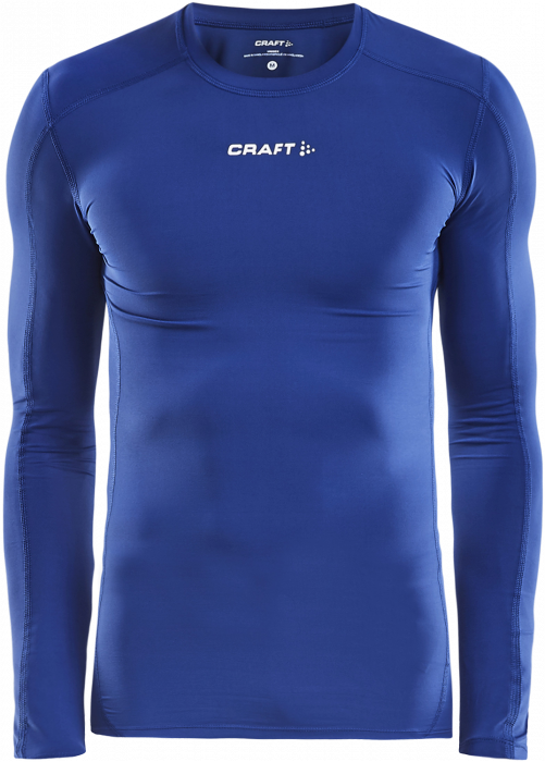 Craft - Pro Control Kompressions T-Shirt Langærmet Herre - Blå & hvid