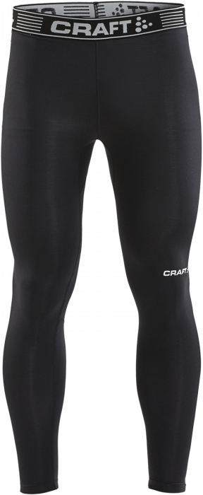 Craft - Pro Control Compression Long Tights Kids - Black & white